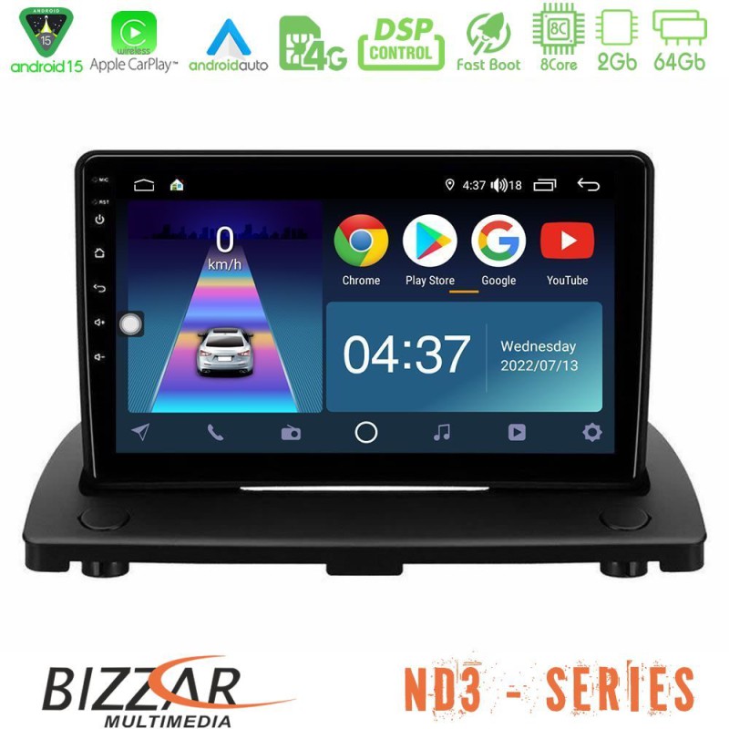 Bizzar ND3 Series 8Core Android15 2+64GB Volvo XC90 2006-2014 Navigation Multimedia Tablet 9" Bizzar ND3 Series 8Core Android15 2+64GB Volvo XC90 2006-2014 Navigation Multimedia Tablet 9"