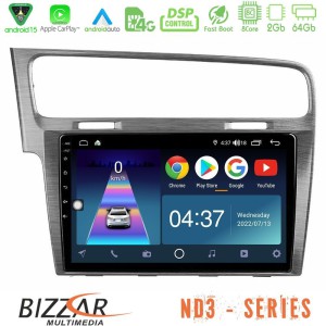 Bizzar ND3 Series 8Core Android15 2+64GB  VW GOLF 7 Navigation Multimedia Tablet 10"