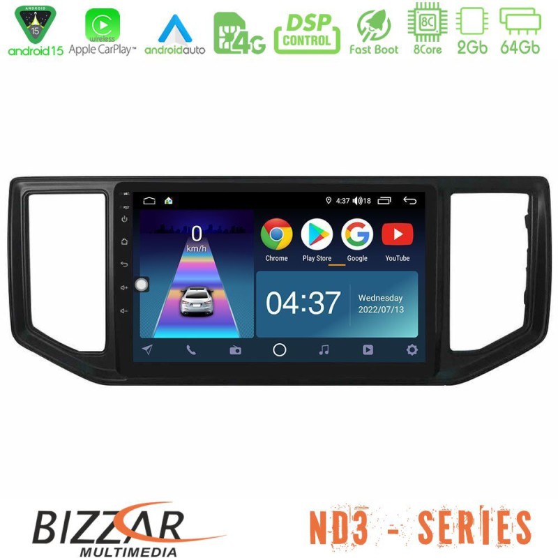 Bizzar ND3 Series 8Core Android15 2+64GB  VW Amarok 2017-2022 Navigation Multimedia Tablet 9"