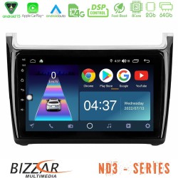 Bizzar ND3 Series 8Core Android15 2+64GB Vw Polo Navigation Multimedia Tablet 9" Bizzar ND3 Series 8Core Android15 2+64GB Vw Polo Navigation Multimedia Tablet 9"
