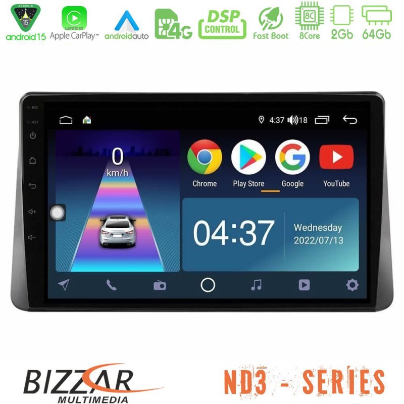Bizzar ND3 Series 8Core Android15 2+64GB Ford Focus 2019-> Navigation Multimedia Tablet 9"