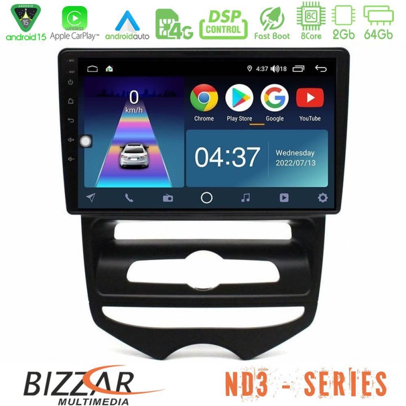 Bizzar ND3 Series 8Core Android15 2+64GB Hyundai ix20 2010-2020 (MANUAL A/C) Navigation Multimedia Tablet 10"
