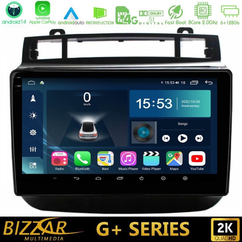 Bizzar G+ Series VW Touareg 2011-2018 8core Android14 6+128GB Navigation Multimedia Tablet 9"