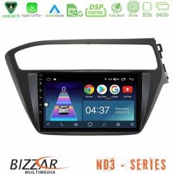 Bizzar ND3 Series 8Core Android15 2+64GB Hyundai i20 2018-2020 RHD Navigation Multimedia Tablet 9"