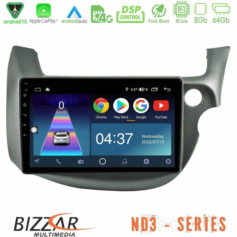 Bizzar ND3 Series 8Core Android15 2+64GB Honda Jazz (Fit) 2009-2013 RHD Navigation Multimedia Tablet 10" Bizzar ND3 Series 8Core Android15 2+64GB Honda Jazz (Fit) 2009-2013 RHD Navigation Multimedia Tablet 10"