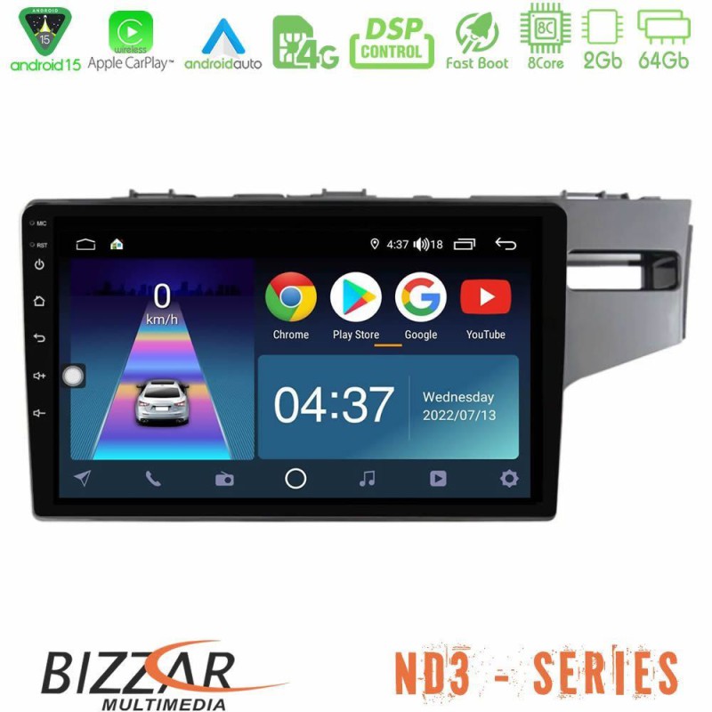 Bizzar ND3 Series 8Core Android15 2+64GB Honda Jazz 2013-2020 RHD Navigation Multimedia Tablet 9" Bizzar ND3 Series 8Core Android15 2+64GB Honda Jazz 2013-2020 RHD Navigation Multimedia Tablet 9"