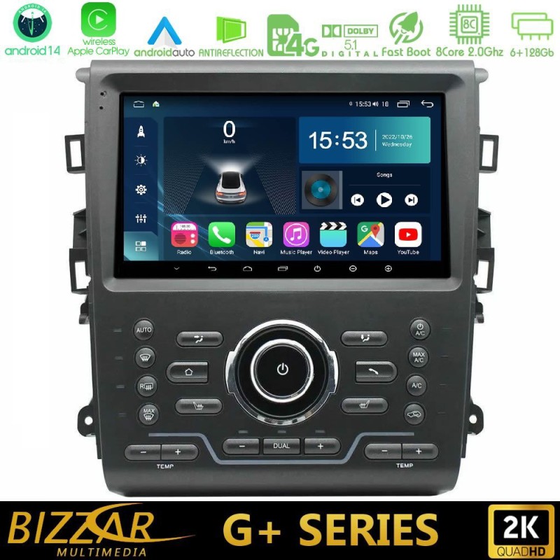 Bizzar G+ Series Ford Mondeo 2014-2021 8core Android14 6+128GB Navigation Multimedia Tablet 9" Bizzar G+ Series Ford Mondeo 2014-2021 8core Android14 6+128GB Navigation Multimedia Tablet 9"