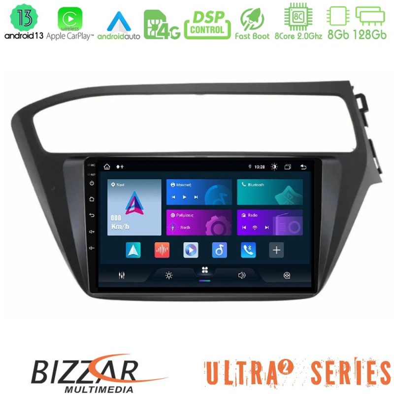 Bizzar Ultra Series Hyundai i20 2018-2020 RHD 8core Android13 8+128GB Navigation Multimedia Tablet 9"