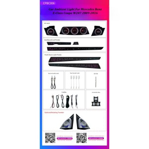 Ατμοσφαιρικός Φωτισμός Mercedes E Class Coupe (W207) Ambient Light Kit OEM 1:1 Ατμοσφαιρικός Φωτισμός Mercedes E Class Coupe (W207) Ambient Light Kit OEM 1:1