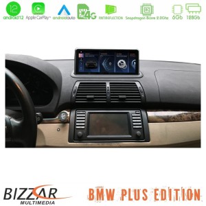 BMW X5 series E53 (με εργοστασιακή οθόνη) Android12 8Core (6+128GB) Navigation Multimedia 10.25" Black Panel