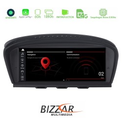 Bizzar Plus Edition BMW 3er/5er E90/E92/E60 CIC Android12 8Core (6+128GB) Navigation Multimedia 8.8" Black Panel
