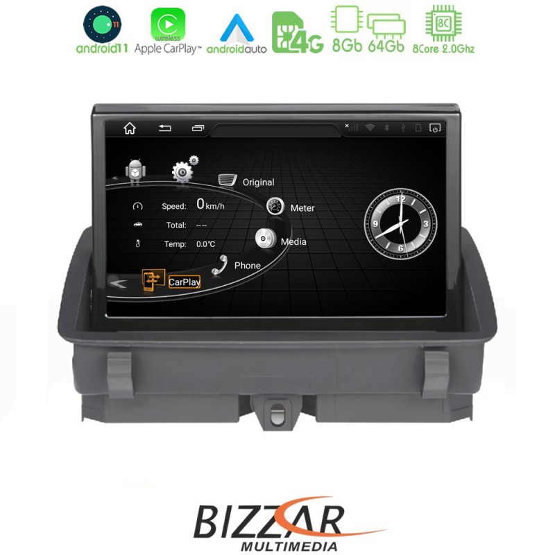 Bizzar OEM AUDI Q3 2011-2018 8" Android11 8Core 8+64GB Navigation Multimedia Station