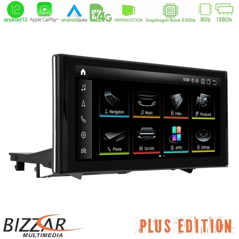 Bizzar Plus Edition Audi Q3 (8U) 2011-2018 (με MMI3G) Android13 8Core (8+128GB) Navigation Multimedia 10.25" HD Anti-reflection