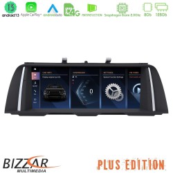 Bizzar Plus Edition BMW 5 Series F10/F11 NBT Android13 8Core (8+128GB) Navigation Multimedia 10.25" HD Black Panel (OEM Style)
