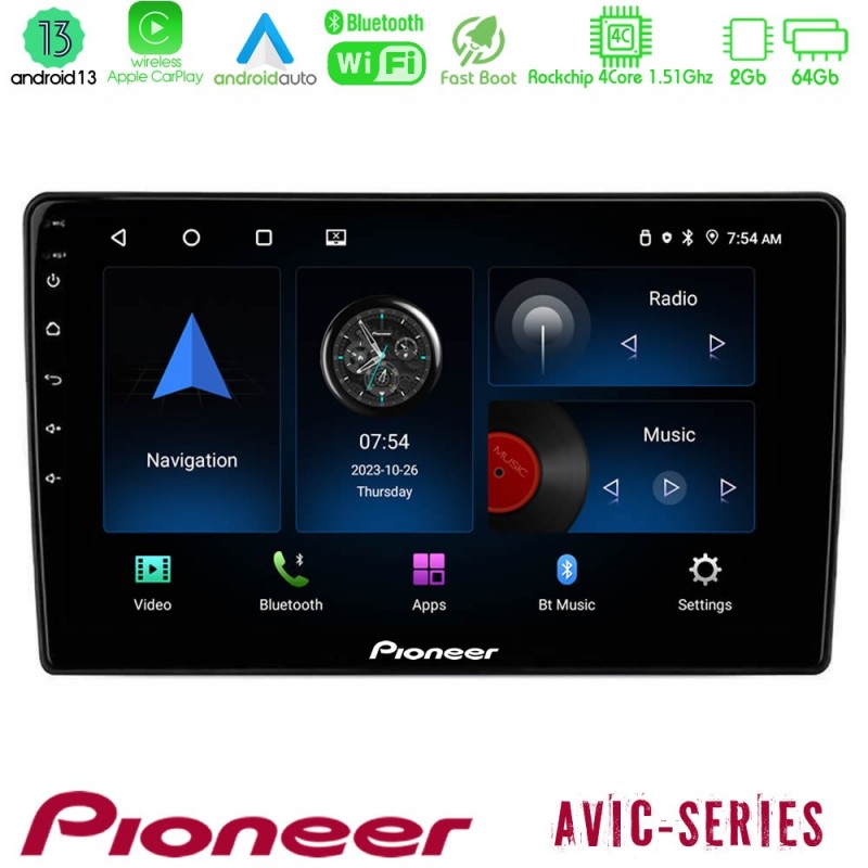 Pioneer AVIC 4Core Android13 2+64GB Toyota Yaris 2020-&gt; Navigation Multimedia Tablet 9