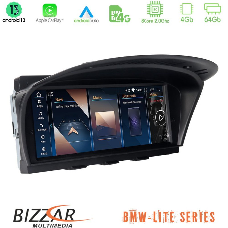 Bizzar Lite Series BMW 3er/5er E90/E92/E60 CIC Android13 8Core (4+64GB) Navigation Multimedia 8.8" HD Bizzar Lite Series BMW 3er/5er E90/E92/E60 CIC Android13 8Core (4+64GB) Navigation Multimedia 8.8" HD