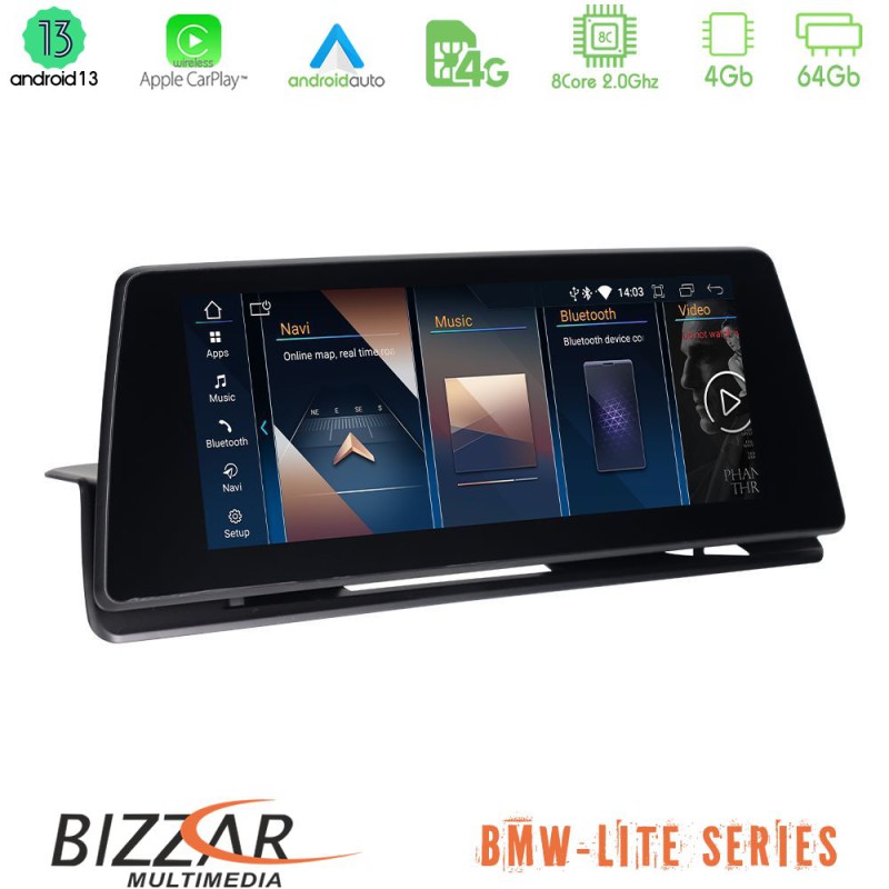 Bizzar Lite Series BMW 3 series E90 (χωρίς εργ.οθόνη) Android13 8Core (4+64GB) Navigation Multimedia 10.25" HD