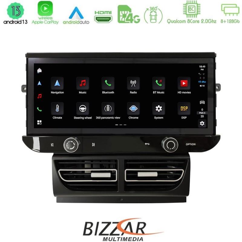 Bizzar OEM Porsche Macan 2014-2017 8core Android13 8+128G Navigation Multimedia 12.3"