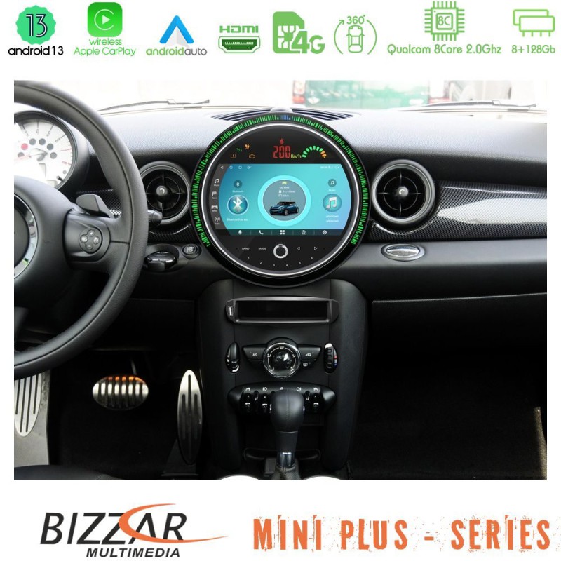 Bizzar OEM Mini Cooper/One R56 2010~2014 8core Android13 8+128GB Navigation Multimedia System 9" (New 2024 Style)