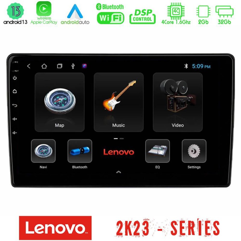 Lenovo Car Pad Fiat Doblo 2002 – 2009 4Core Android 13 2+32GB Navigation Multimedia Tablet 10"