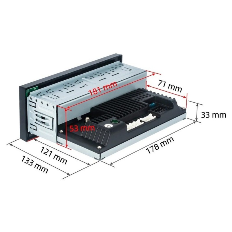 Bizzar 1Din 4Core Android 13 2+32GB Navigation Multimedia 6.9"