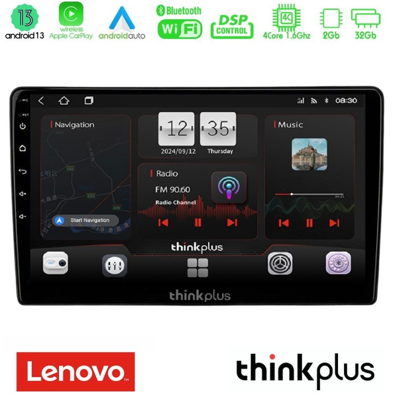 Lenovo Thinkplus Series Universal 4Core Android15 2+32GB Navigation Multimedia Tablet 9"