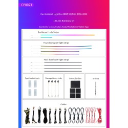 Ατμοσφαιρικός Φωτισμός Audi A3 (8V) 2013-2018 OEM Ambient Light Full Kit