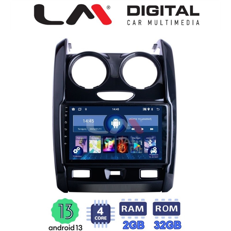 LM Digital - LM ZL4158 GPS Οθόνη OEM Multimedia Αυτοκινήτου για DACIA DUSTER 2013&gt;2019 (BT/GPS/WIFI)