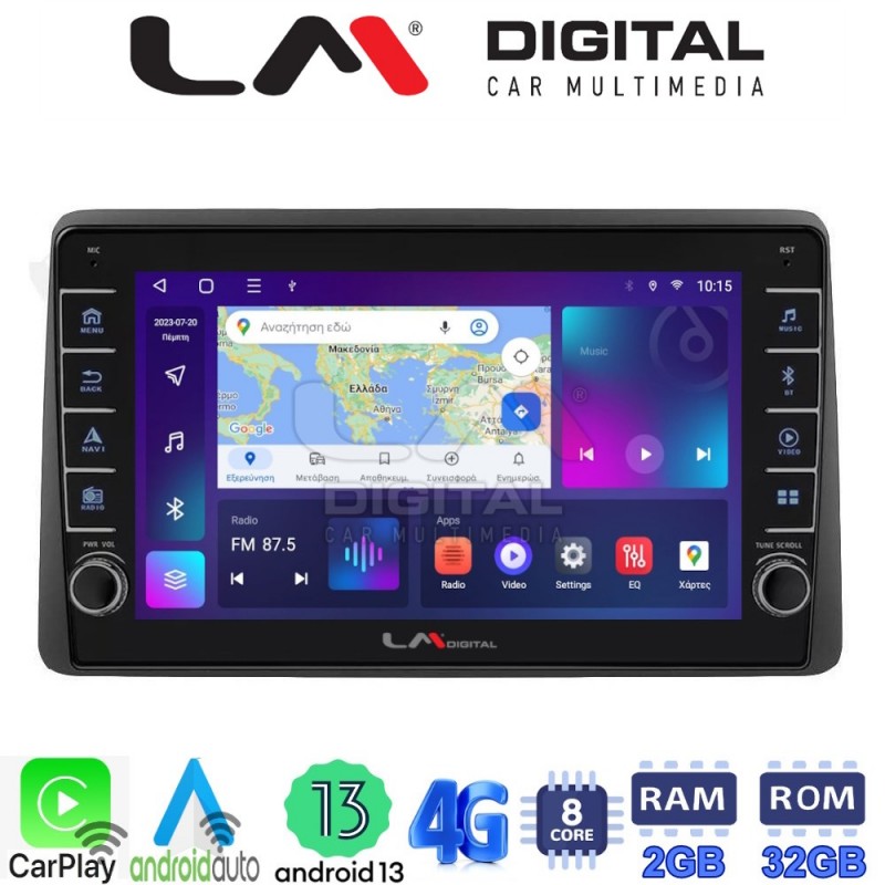 LM Digital - LM ZG8434 GPS Οθόνη OEM Multimedia Αυτοκινήτου για DACIA DUSTER 2019&gt; (CarPlay/AndroidAuto/BT/GPS/WIFI/GPRS)