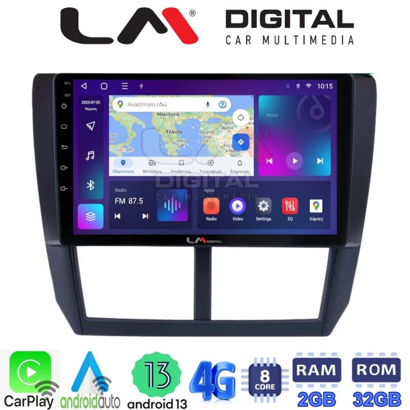 LM Digital - LM ZE8272 GPS Οθόνη OEM Multimedia Αυτοκινήτου για SUBARU IMPREZA-FORESTER 2009&gt;2012 (CarPlay/AndroidAuto/BT/GPS/WIFI/GPRS)