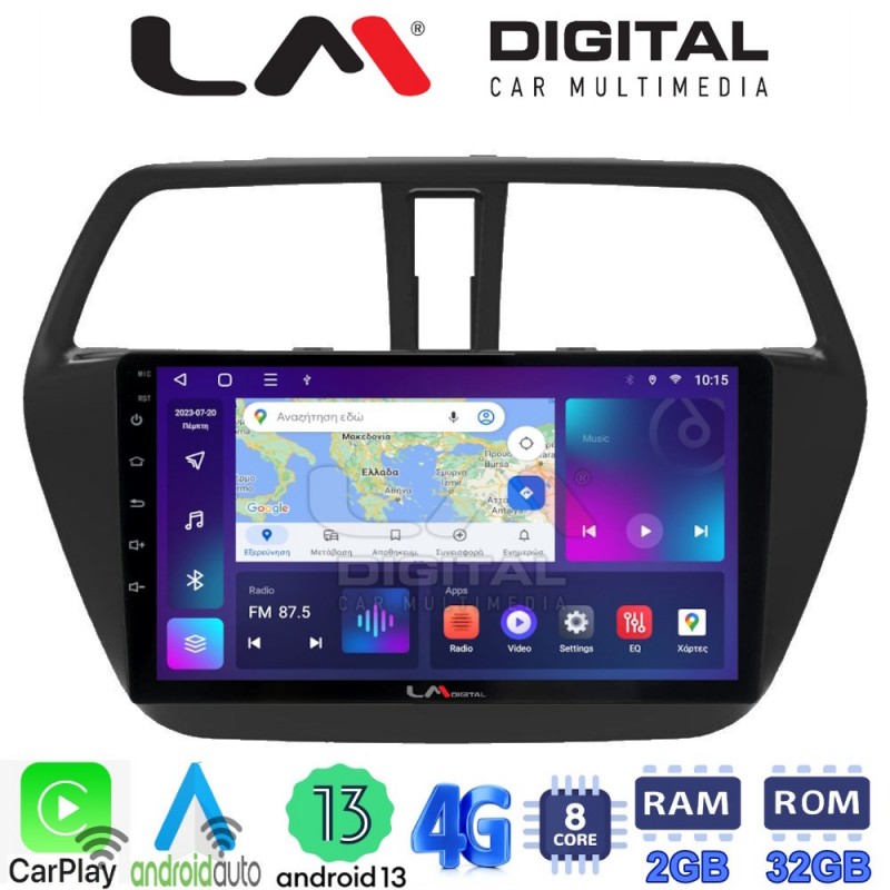 LM Digital - LM ZE8337 GPS Οθόνη OEM Multimedia Αυτοκινήτου για SUZUKI SX4 SCROSS 2014&gt; (CarPlay/AndroidAuto/BT/GPS/WIFI/GPRS)