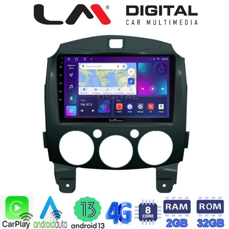LM Digital - LM ZE8430 GPS Οθόνη OEM Multimedia Αυτοκινήτου για MAZDA 2 2007&gt;2014 (CarPlay/AndroidAuto/BT/GPS/WIFI/GPRS)