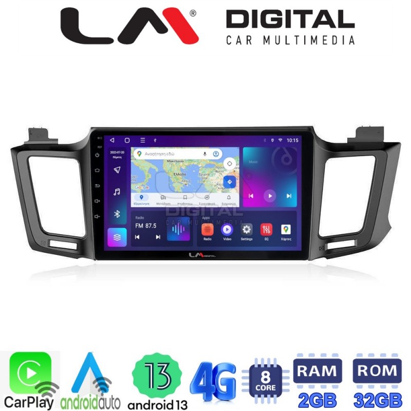 LM Digital - LM ZE8947 GPS Οθόνη OEM Multimedia Αυτοκινήτου για TOYOTA RAV 4  2013 &gt; 2020 (CarPlay/AndroidAuto/BT/GPS/WIFI/GPRS)