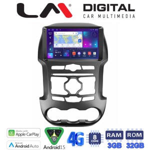 LM Digital - LM ZE8345 GPS Οθόνη OEM Multimedia Αυτοκινήτου για Ford Ranger 2011 > 2015 (CarPlay/AndroidAuto/BT/GPS/WIFI/GPRS)