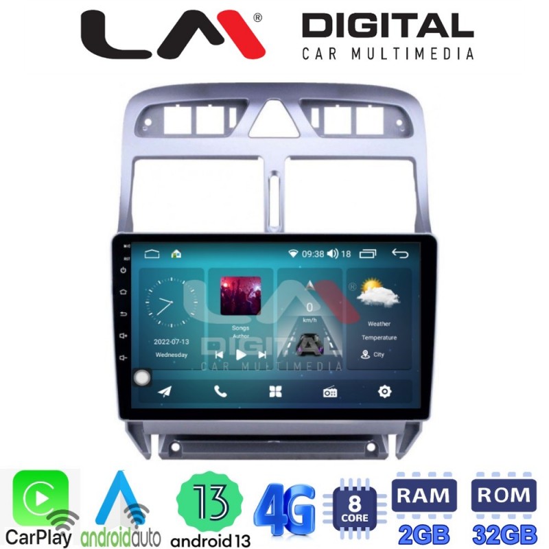 LM Digital - LM ZR8017 GPS Οθόνη OEM Multimedia Αυτοκινήτου για PEUGEOT 307 2001 &gt; 2008  (CarPlay/AndroidAuto/BT/GPS/WIFI/GPRS)