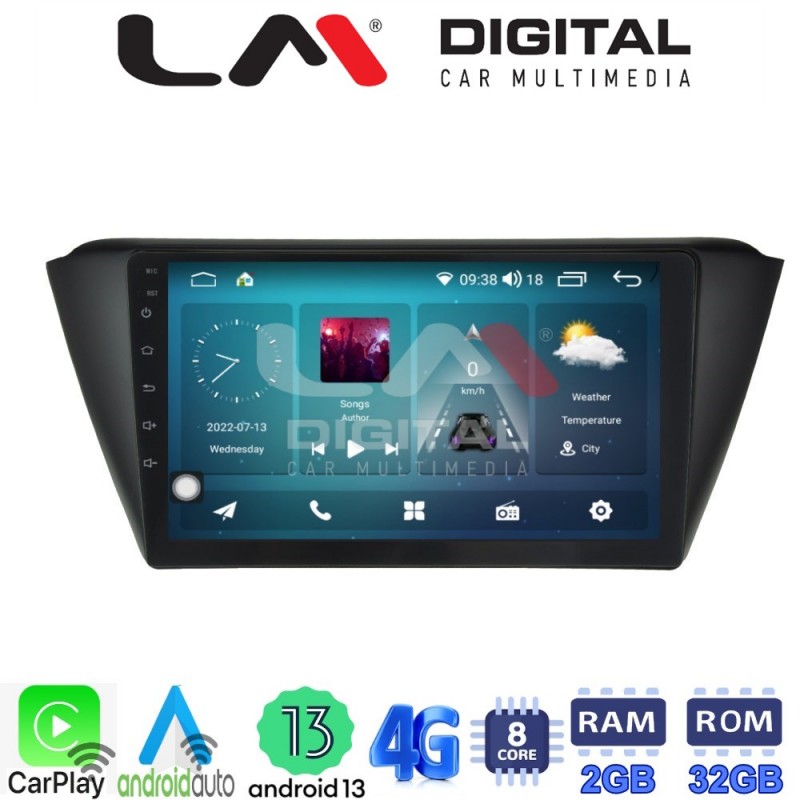 LM Digital - LM ZR8541 GPS Οθόνη OEM Multimedia Αυτοκινήτου για SKODA FABIA 2015&gt; (CarPlay/AndroidAuto/BT/GPS/WIFI/GPRS)