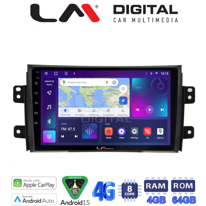 LM Digital - LM ZC8446 GPS Οθόνη OEM Multimedia Αυτοκινήτου για FIAT SEDICI & SUZUKI SX4 2005-2013 (CarPlay/AndroidAuto/BT/GPS/WIFI/GPRS) LM Digital - LM ZC8446 GPS Οθόνη OEM Multimedia Αυτοκινήτου για FIAT SEDICI & SUZUKI SX4 2005-2013 (CarPlay/AndroidAuto/BT/GPS/WIFI/GPRS)