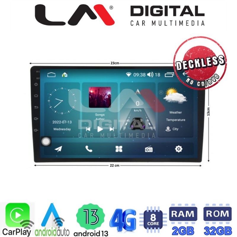 LM Digital - LM R8909 GPS Οθόνη OEM Multimedia Αυτοκινήτου για Universal tablet 9inch (CarPlay/AndroidAuto/BT/GPS/WIFI/GPRS)