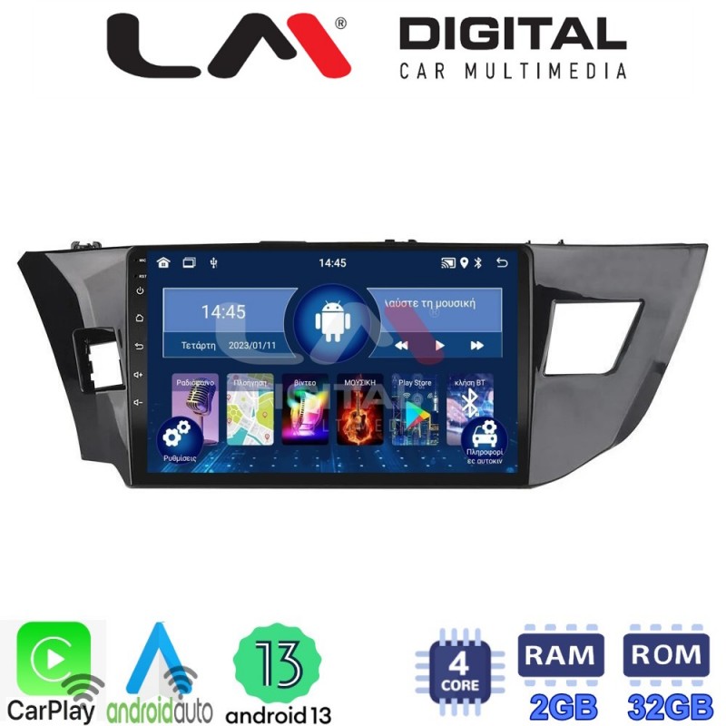 LM Digital - LM ZN4126 GPS Οθόνη OEM Multimedia Αυτοκινήτου για TOYOTA COROLLA 2013&gt;2016 (CarPlay/AndroidAuto/BT/GPS/WIFI/GPRS)