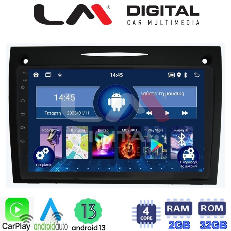 LM Digital - LM ZN4096 GPS Οθόνη OEM Multimedia Αυτοκινήτου για Mercedes SLK (W171) (CarPlay/AndroidAuto/BT/GPS/WIFI/GPRS)